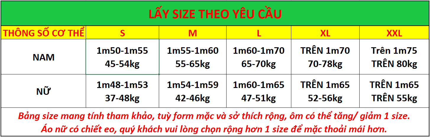 lấy size theo yêu cầu